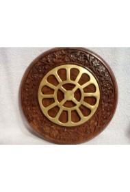 Round Carved Frame with Mother's Symbol - 6"