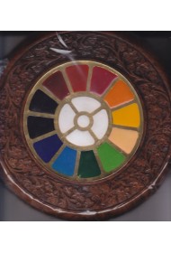 Round Carving Frame with Multi Colour Symbol - 12"