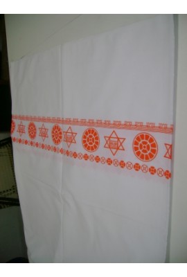 White Cotton Bedsheet with prints 