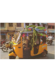 Post Card - 028 (Decorating the Autorickshaw)