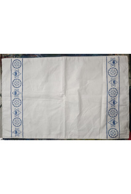 White  Pillow Cover with print (satin) 