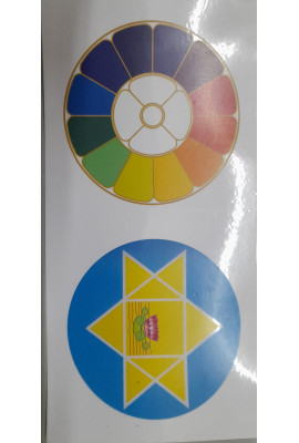 Multi Colour Symbol Sticker - 4in X 8in (set of 2)