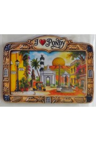 Fridge Magnets - I LOV PONDY - Metal Base