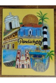 Fridge Magnets - I LOV PONDY - Metal Base