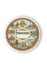 Fridge Magnets - I LOV PONDY - Metal Base
