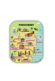 Fridge Magnets - I LOV PONDY - Metal Base