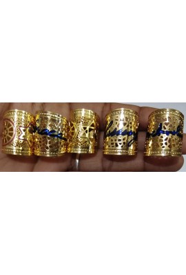 Brass Free Size Ring - Enamel