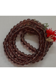 Crystal Mala ( Light Brown Round) - 2