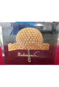 Glass Stand with Matrimandir (gold)