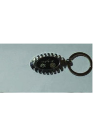 Oval Metal Frill Keyring (set)