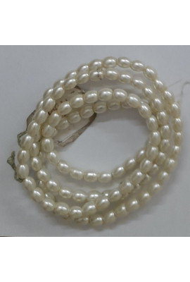 Pearl Mala Japa - (white) No 5 (oval)