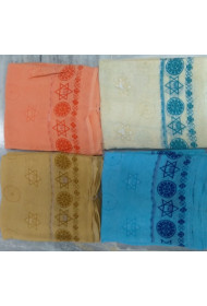 Sarees - Georgette All Over print with embroidery